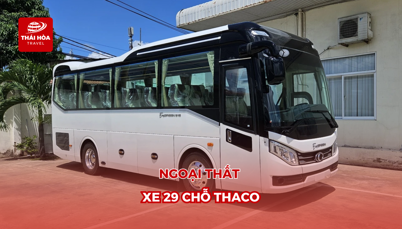 Xe Thaco 29 chỗ sở hữu thiết kế hiện đại, sang trọng