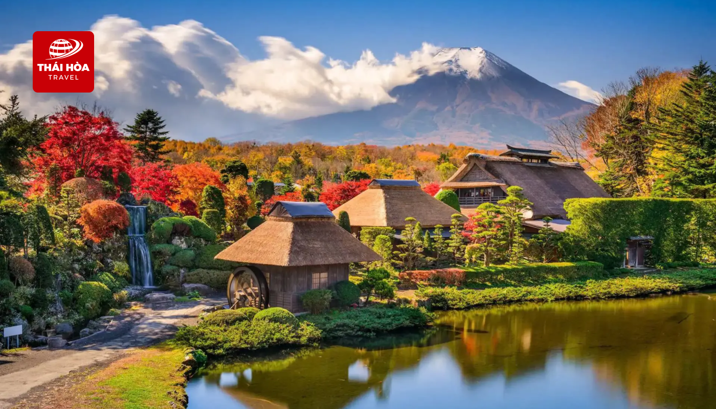 Làng cổ Oshino Hakkai dưới chân núi Phú Sĩ