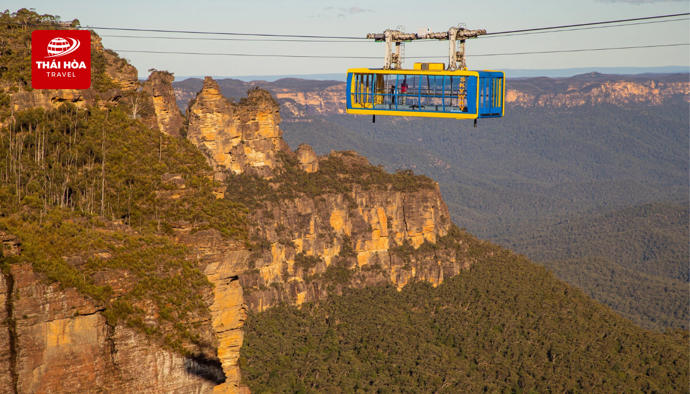 Scenic Cableway: Tuyến cáp treo đưa du khách qua các vách đá sa thạch