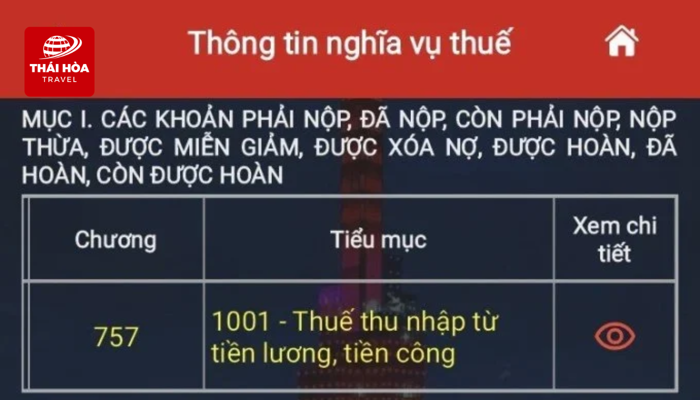 Hướng dẫn tra cứu nợ thuế thu nhập cá nhân online nhanh chóng, chính xác 12 Kết quả hiển thị chi tiết các khoản thuế còn nợ hoặc đã nộp trên ứng dụng