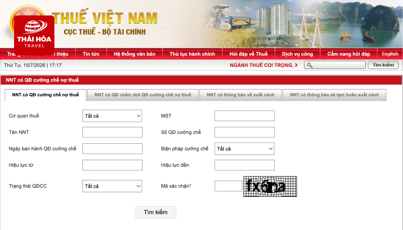 Hướng dẫn tra cứu nợ thuế thu nhập cá nhân online nhanh chóng, chính xác 17 Nhập mã số thuế và mã xác nhận để kiểm tra tình trạng nợ thuế