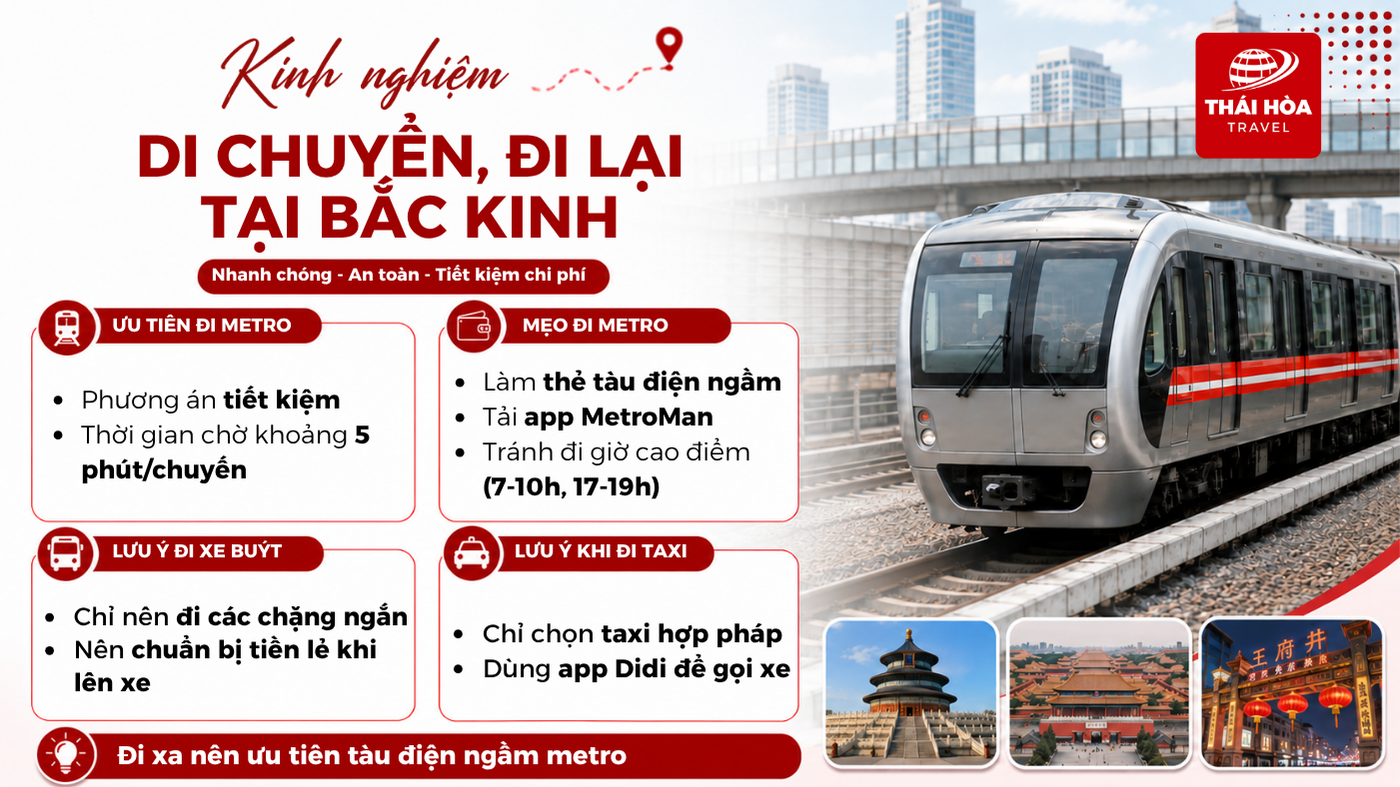 Những kinh nghiệm đi lại và di chuyển khi du lịch tại Bắc Kinh