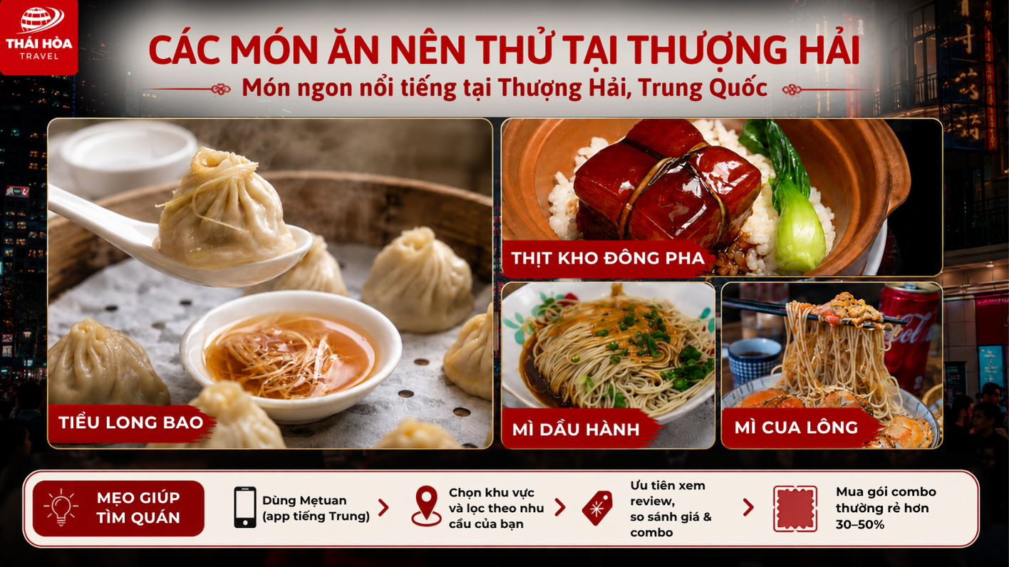 Kinh nghiệm du lịch Thượng Hải chi tiết cho người mới 14 Những món ăn nên thử khi du lịch tại Thượng Hải và mẹo tìm quán ăn trên Meituan