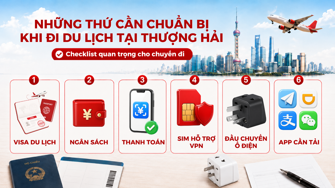 Những thứ cần chuẩn bị trước khi đi du lịch Thượng Hải