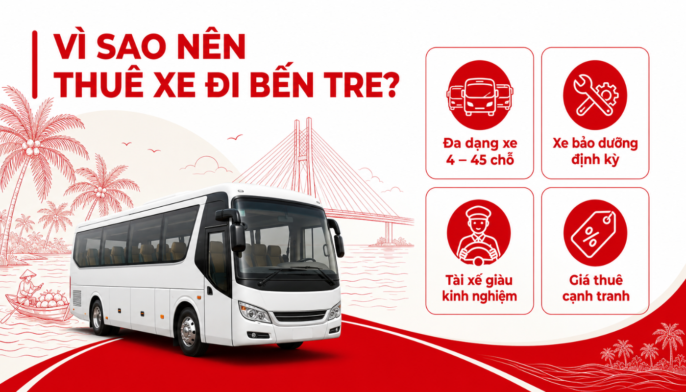 Thái Hòa Travel cam kết mang đến hành trình đi Bến Tre an toàn, thuận tiện và thoải mái tối đa
