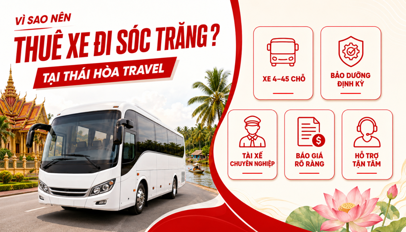 Thái Hòa Travel cung cấp đầy đủ các dòng xe du lịch từ 4 - 45 chỗ và cả xe limousine cao cấp