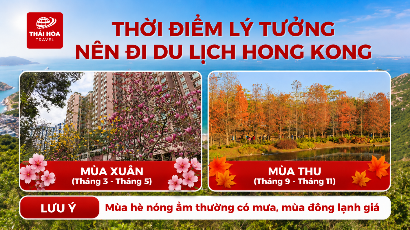 Thời điểm lý tưởng nên đi du lịch Hong Kong