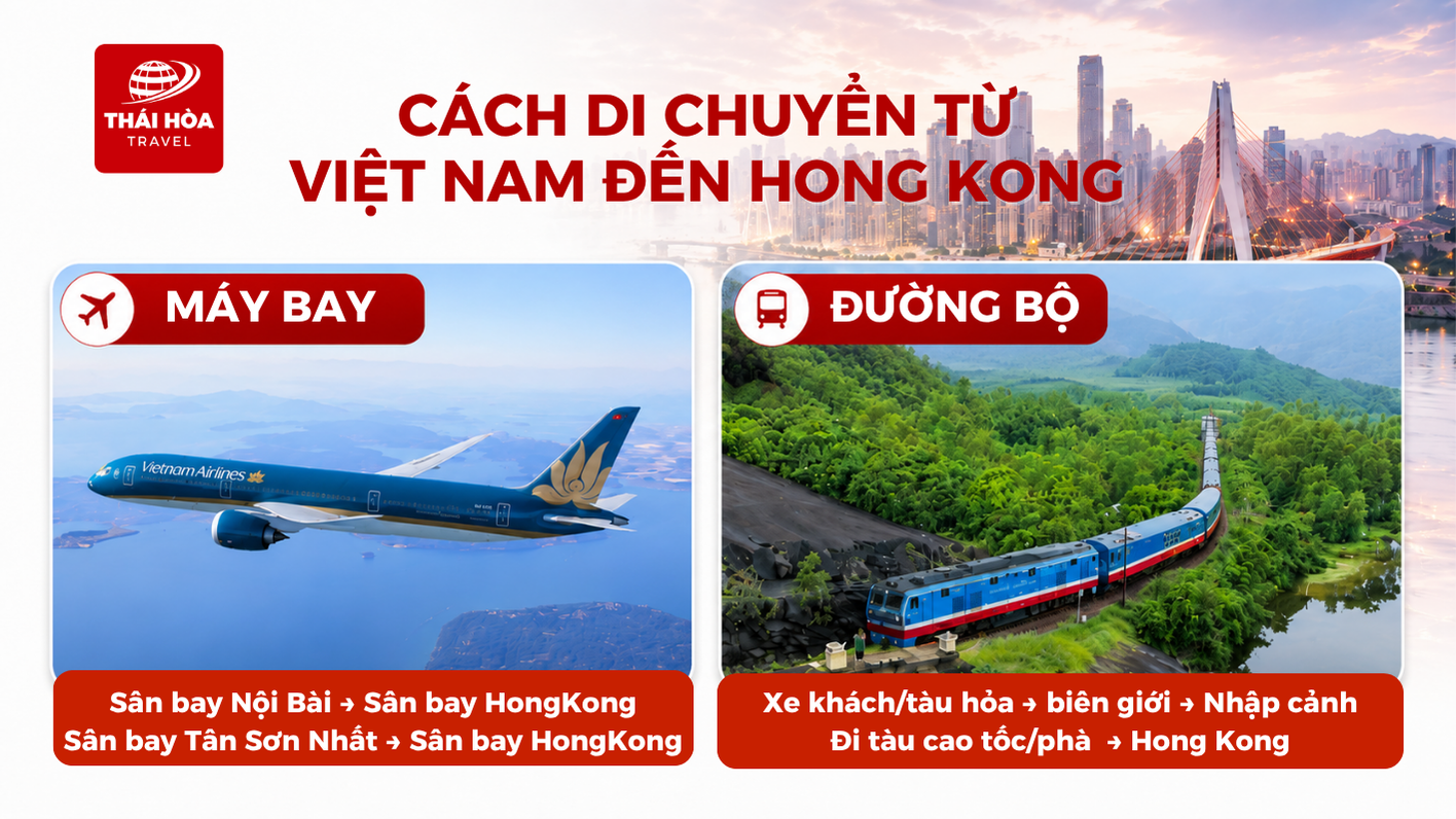 Cách di chuyển từ Việt Nam đến Hong Kong