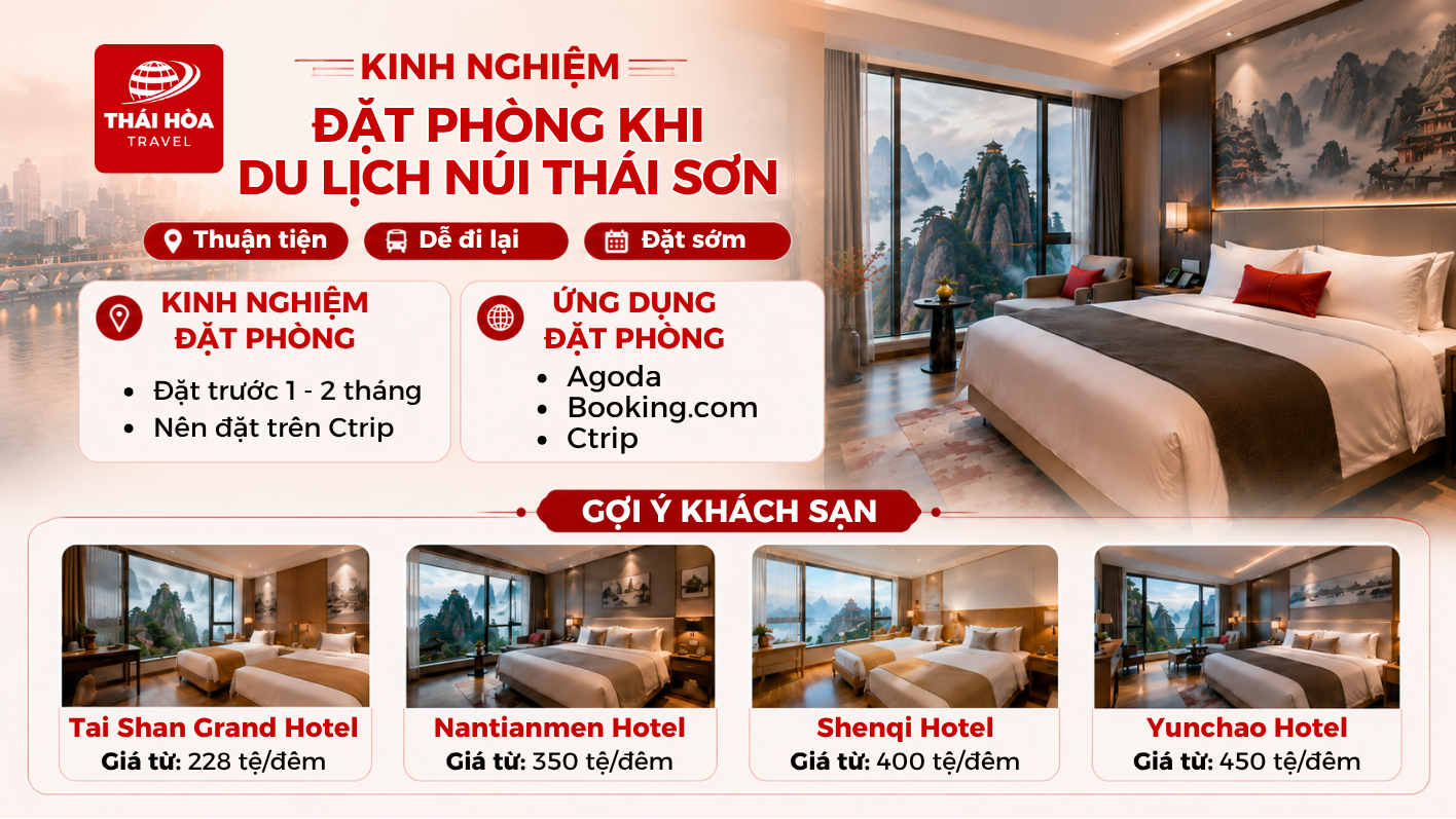 Kinh nghiệm đặt phòng khi đi du lịch núi Thái Sơn