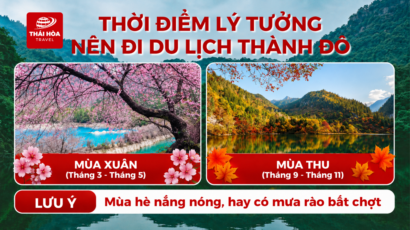 Kinh nghiệm du lịch Thành Đô chi tiết cho người mới 2 Thời điểm lý tưởng nên đi du lịch Thành Đô