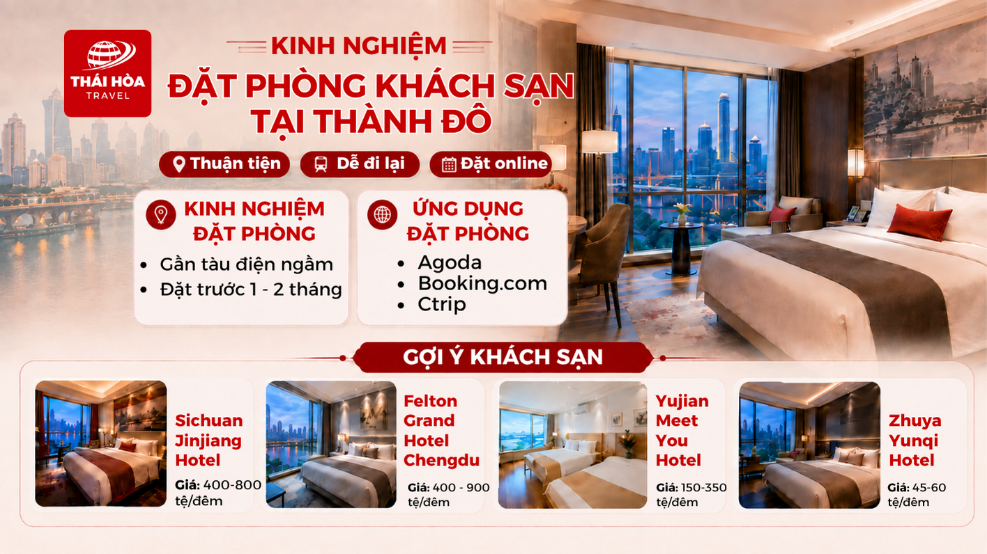 Kinh nghiệm du lịch Thành Đô chi tiết cho người mới 4 Kinh nghiệm đặt phòng khi du lịch ở Thành Đô