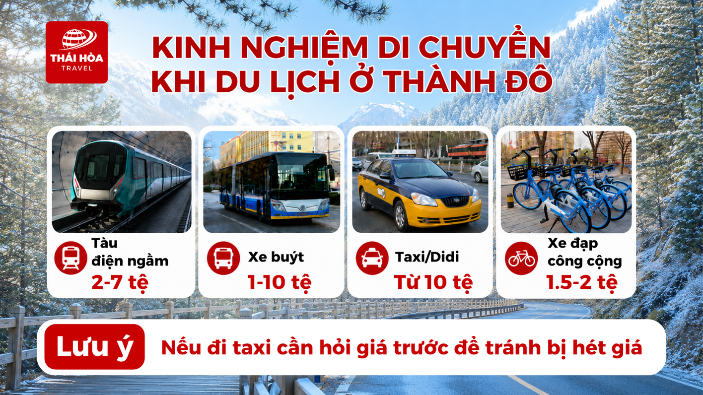 Kinh nghiệm du lịch Thành Đô chi tiết cho người mới 5 Kinh nghiệm di chuyển khi du lịch ở Thành Đô