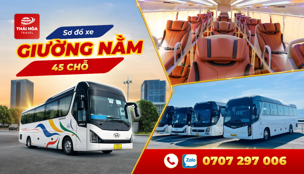 Sơ đồ xe giường nằm 45 chỗ chi tiết, dễ hiểu