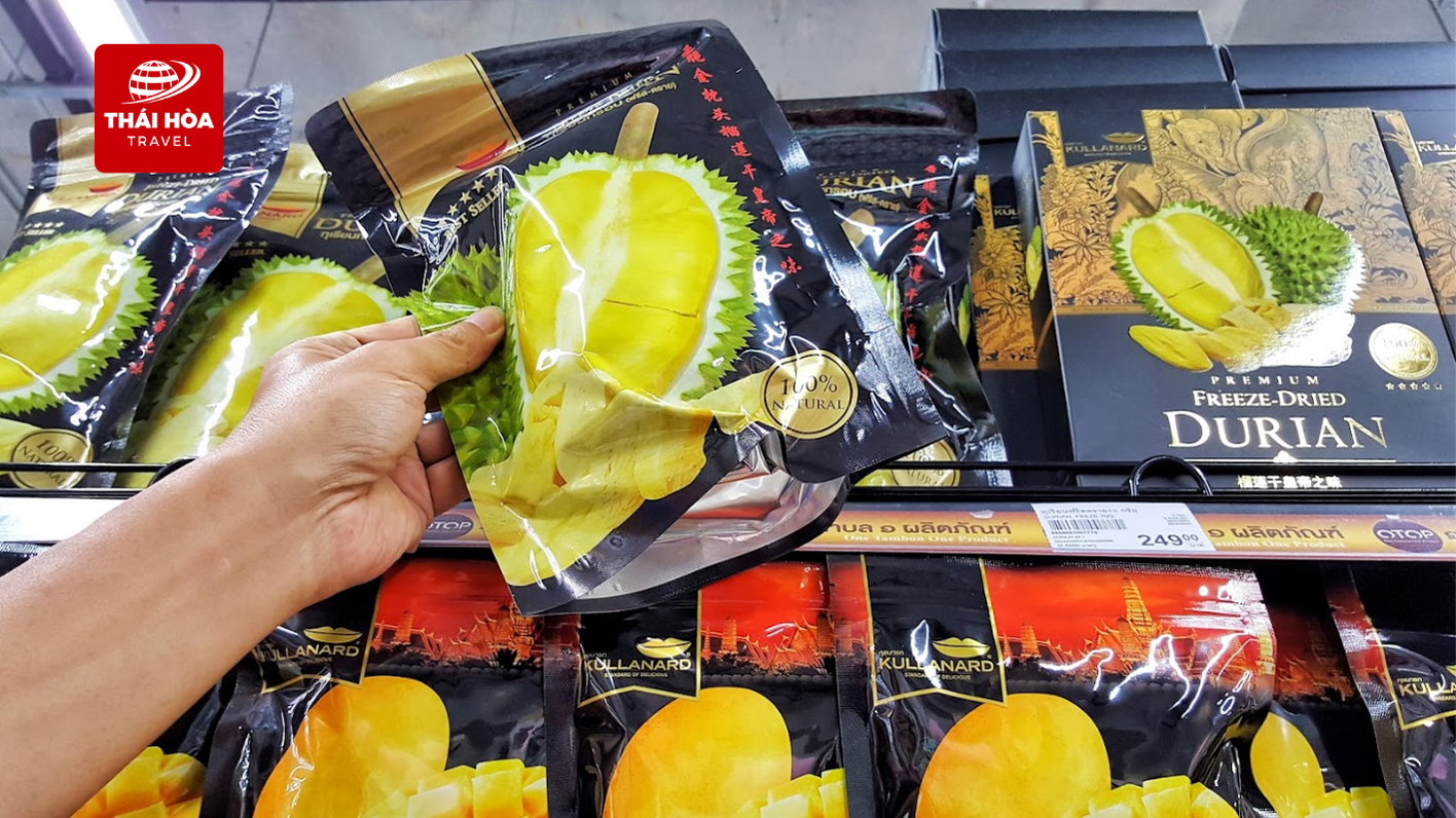 Món đặc sản sầu riêng sấy tại Thái Lan