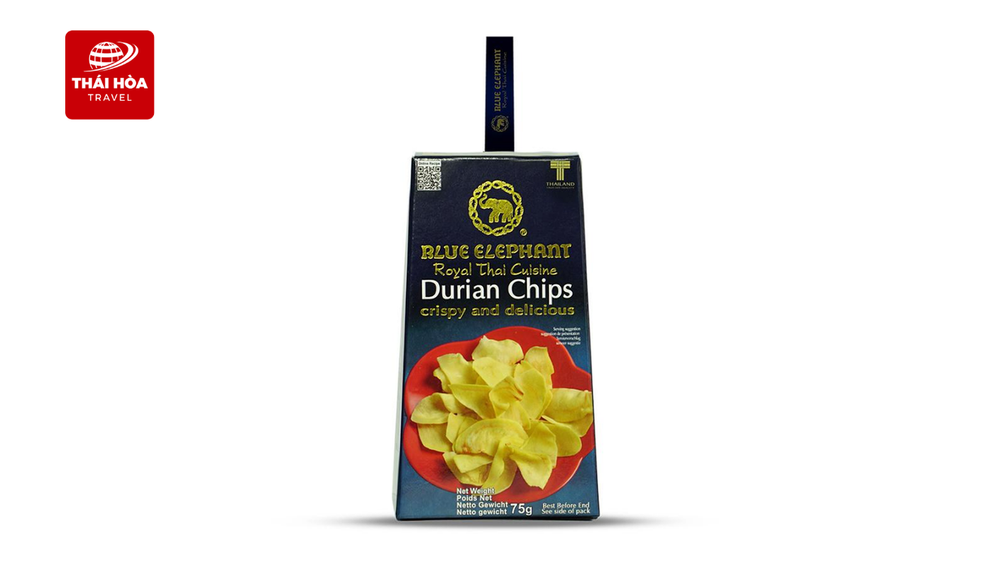 Hình ảnh hộp Bánh Chips Sầu riêng đặc sản Thái Lan
