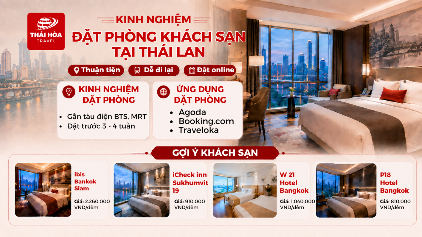 Kinh nghiệm đặt phòng du lịch khi đi du lịch ở Thái Lan